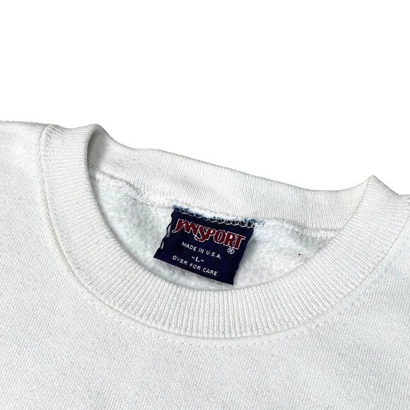 Vintage Jansport The Citadel Mom Sweatshirt White Made in USA Military Academy L - Picture 2 of 7